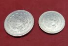 1992 Messico ARGENTO Silver plata LIBERTAD 1/4 + 1/2 Oncia oz