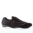 PRADA scarpe donna women shoes America s Cup sneaker tessuto nero con cristalli