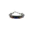 Bracciale Tibetano in Argento e Pietre