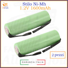 Batteria batterie pile ricaricabili x ni-mh 1.2V volt 1600mAh aa stilo a saldare