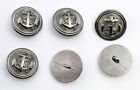 6 bottoni in metallo serie marina - ANCORA - anchor sailor buttons