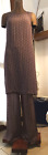 COMPLETO " SISLEY " MAGLIA E PANTALONE MARRON E BEIGE (s1) TAGLIA 42