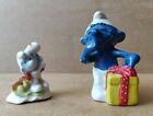 N.2 Statuette Puffi Smurfs Ceramica