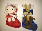 Lotto 2 calza della befana con peluche Hello Kitty e Willy il Coyote art.2750