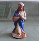 Vecchia statuina presepe S. Maria gesso o pasta dipinta a mano_figurine crèche