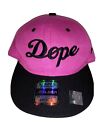 DOPE Logo Snapback Ball Baseball Cap Hat Hot Pink & Black LEADER OF GENERATION