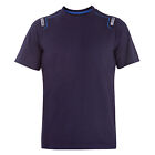 Sparco Trenton T-Shirt in cotone elasticizzato, colore blu marine
