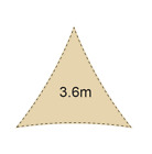 Vela Tenda Telo Ombreggiante Traspirante Beige Forma Triangolare, Quadrata 180gr