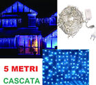 5 metri Cascata led blu.Natale,luci pioggia blue 5m mantello freddo frange tenda