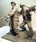 2 Figuren 1/16 German Waffen XX WWII 120 mm Resin 1941 Grenadiere machine gunner