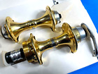 SET KIT CAMPAGNOLO  MOZZI ORO HUBS 32h C-RECORD GOLD NEW IN BOX FOR COLNAGO