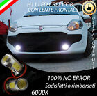 COPPIA LAMPADE FENDINEBBIA H11 LED CREE COB CANBUS PER FIAT PUNTO EVO 6000K