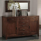 CREDENZA ETNICA BUFFET COLONIALE VINTAGE CHIC IN LEGNO MASSELLO 160x45H90