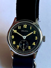 German military watch Helvetia D-H, chrome, 1940s WWII