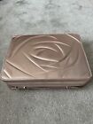 New Lancom Rose Gold Makeup Bag Train Case with Handle