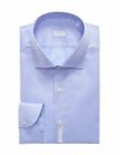 XACUS Non stiro Wrinkle Free - Camicia TAYLOR Collo francese in OXFORD AZZURRO