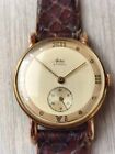 50s AVIA RARE FANCY LUGS VINTAGE WATCH UHREN OROLOGIO GOLD PLATED 33mm