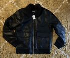 abercrombie and fitch faux leather men’s bomber jacket, size L, RPP £170 (30)