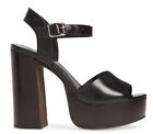 JEFFREY CAMPBELL  SUMMERS NERO PELLE  CON CINTURINO PLATEAU ORIGINALI