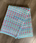 BEAUTIFUL HAND  CROCHETED  BABY HEART BLANKET.