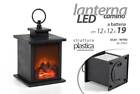 LANTERNA CAMINO A LED STRUTTURA IN PLASTICA 12*12*19 CM A BATTERIA EGO-787553