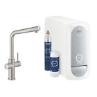 Grohe 31 454 DC1 SUPER STEEL Blue Home Rubinetto Per Lavello Cucina Bocca A L Sa