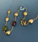 Marco Bicego 18ct Yellow Gold Gemstone Bracelet Nugget Africa Aquamarine Citrine