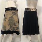 DESIGUAL Gonna beige nera fantasia Tg XS Cotone