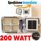 ⭐FARO 200W LED PANNELLO SOLARE⭐ 4-MODALITA  LUCE: CALDA/FREDDA/NEUTRA/SOS USB-C