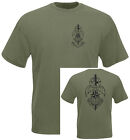 Maglietta T-SHIRT verde militare con stampa 185° RRAO paracadutisti Folgore