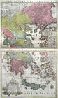 Grecia Originale Incisione Cartina Geografica Lotter 1762