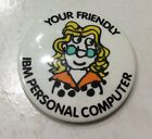 1980s Vintage Badge - Your Friendly IBM Personal Computer