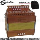 SOUNDSATION SAC-1304C-WD Organetto diatonico 4 Bassi in DO in LEGNO + Borsa