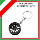 Portachiavi CERCHIO - CERCHIONE AUTO IN LEGA NERO – IDEA REGALO