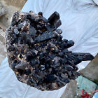 13.3LBNatural Black Smoke Color Quartz Cluster Crystal Specimens Mineral Healing