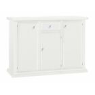 CREDENZA MADIA 3 PORTE 1 CASSETTO BIANCO OPACO ARTE POVERA cm 120x40x88H