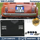 Portatarga POSTERIORE per Fiat 500 d  Epoca Quadrato Kit COMPLETO in ACCIAIO