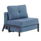 Living Design Poltrona Letto Singolo in Tessuto 87x93-195 h 90 cm Blu GIBSON Blu