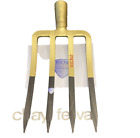 ORSATTI FORCA A VANGARE ACCIAIO TEMPRATO DENTI 4 C/OCCHIO COLOR ORO COD.011810