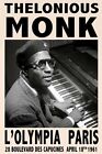 Poster Manifesto Locandina Musica d Epoca Stampa Vintage Jazz Thelonius Monk