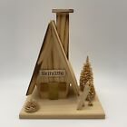 Vintage German Incense Smoker Wooden House Ski Hut Skihütte Made In GDR Germany