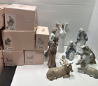 LLADRO Nativity Set Nao 9-PIECE Retired Glossy in Orig. Box RARE Archangel MINT!