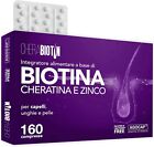 160 pz Cherabiotin integratori per capelli a base di Biotina Cheratina e Zinco