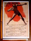 Poster BOXE TEATRO PUCCINI MILANO 1940 Illustratore BOCCASILE Manifesto