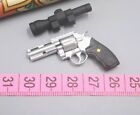 W046 1/6 Silver Magnum Revolver Pistol Model for 12   Male Soldier HK Police