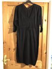 PRENATAL Ladies Maternity Black V Neck/Back 3/4 Sleeve Lace Detail Dress Size S