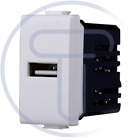 Modulo presa USB 2.0 tipo A, 5Vdc 2,1A, serie Solar, bianco, per BTicino Matix