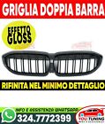 💎GRIGLIA DOPPA RADIATORE Ⓜ️LOOK 🅱️MW SERIE 3 G20 G21 BMW NERO LUCIDO ANTERIORE