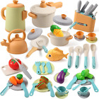 Set Giocattoli Da Cucina per Bambini, Accessori Cucina Bambini, Set Di Pentole E