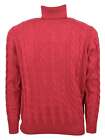 CASHMERE COMPANY uomo maglia dolcevita trecce rosso IU203715 127